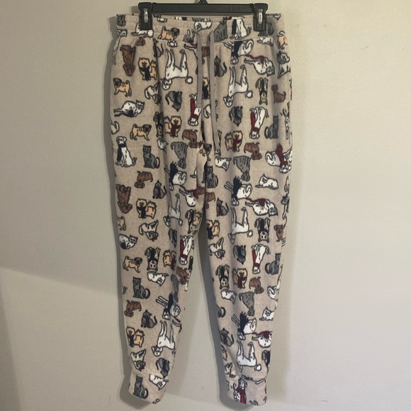 Cuddl Duds Intimates & Sleepwear Cuddl Duds Fleece Dog Cat Print Joggers Poshmark